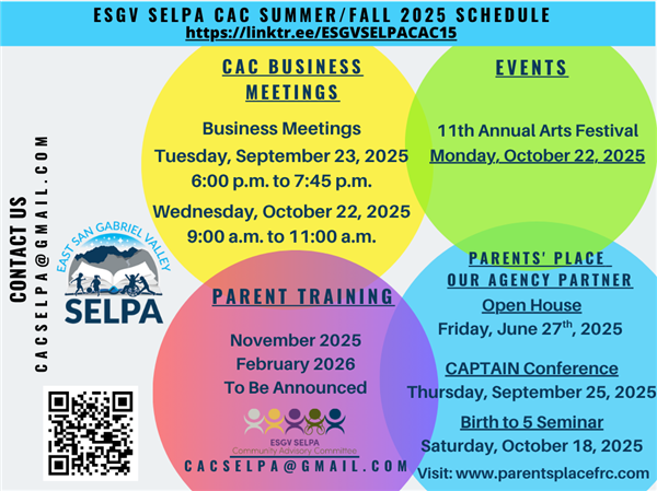 Calendar of events